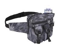 Sac Banane Tactique de Randonnée avec Porte-Bouteille Amovible et Ceinture Ajustable en Tissu Oxford pour Homme et Femme(Color-1)