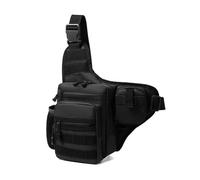 Sac Banane Tactique Molle for Homme, idéal for Le Cyclisme, la randonnée, la pêche ou l'escalade(Black)