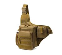 Sac Banane Tactique Molle for Homme, idéal for Le Cyclisme, la randonnée, la pêche ou l'escalade(Khaki)