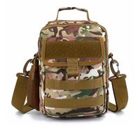 Sac Banane Tactique Molle Main D'Extérieur Bandoulière Étanche pour Camping Voyage Randonnée Trekking Chasse Sac Messager pour Pêche(CP Camouflage)