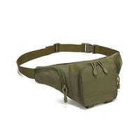 Sac banane tactique multifonctionnel sac de pêche sac de pêche extérieur camouflage sac de voyage, vert militaire