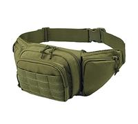 Sac banane tactique pour homme - 800D imperméable Oxford dissimulé sac banane pour la randonnée, la pêche et la chasse | Sac de taille tactique réglable avec fermetures éclair verrouillables, Vert