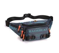 Sac banane tactique pour homme et femme - Sac banane militaire Molle Utility Hip Belt Pouch Crossbody Bag pour cyclisme, randonnée, marche, pêche, bleu marine, One Size