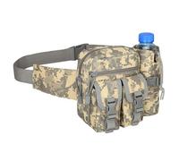 Sac banane tactique pour homme, sac banane pour la pêche en plein air, la randonnée, avec poche pour bouteille d'eau, D
