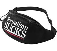 Sac Banane Taille Le Socialisme Est Nul Avec Prise Casque Sac De Taille Loisir Sacoche Ceinture Pour Camping Cyclisme Homme 14X35Cm