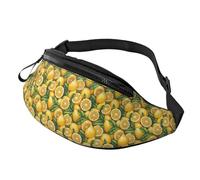 Sac Banane Taille Portable Waist Pack Dessin Animé Le-Mon Mignon Imprimé Léger Sac À Dos De Randonnée pour Activités Promenade De Chien Homme 14X35Cm
