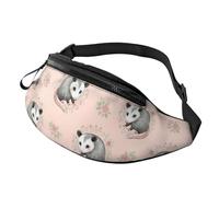 Sac Banane Taille Unisexe Waist Pack Opossums Désorientés Réglable Sac À Taille pour D'Entraînement Alpinisme Activités 14X35Cm