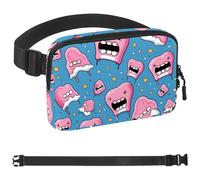 Sac banane Taurus pour homme et femme - Sac banane de randonnée - Ceinture de course à pied avec sangle réglable pour la course à pied, la marche, les voyages, Multicolore 19., 1.5x9.0x5.9in/4x23x15cm