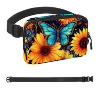 Sac banane Taurus pour homme et femme - Sac banane de randonnée - Ceinture de course à pied avec sangle réglable pour la course à pied, la marche, les voyages, Multicolore 08, 1.5x9.0x5.9in/4x23x15cm
