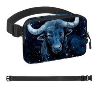 Sac banane Taurus pour homme et femme - Sac banane de randonnée - Ceinture de course à pied avec sangle réglable pour la course à pied, la marche, les voyages, Multicolore 03., 1.5x9.0x5.9in/4x23x15cm