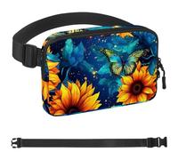 Sac banane Taurus pour homme et femme - Sac banane de randonnée - Ceinture de course à pied avec sangle réglable pour la course à pied, la marche, les voyages, Multicolore 19., 1.5x9.0x5.9in/4x23x15cm