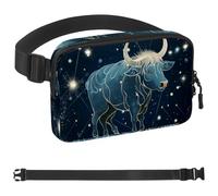 Sac banane Taurus pour homme et femme - Sac banane de randonnée - Ceinture de course à pied avec sangle réglable pour la course à pied, la marche, les voyages, Multicolore 05, 1.5x9.0x5.9in/4x23x15cm