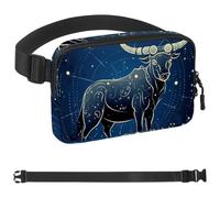 Sac banane Taurus pour homme et femme - Sac banane de randonnée - Ceinture de course à pied avec sangle réglable pour la course à pied, la marche, les voyages, Multicolore 07, 1.5x9.0x5.9in/4x23x15cm