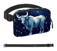 Sac banane Taurus pour homme et femme - Sac banane de randonnée - Ceinture de course à pied avec sangle réglable pour la course à pied, la marche, les voyages, Multicolore 06, 1.5x9.0x5.9in/4x23x15cm