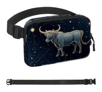 Sac banane Taurus pour homme et femme - Sac banane de randonnée - Ceinture de course à pied avec sangle réglable pour la course à pied, la marche, les voyages, Multicolore 09, 1.5x9.0x5.9in/4x23x15cm