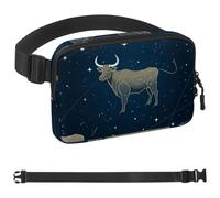 Sac banane Taurus pour homme et femme - Sac banane de randonnée - Ceinture de course à pied avec sangle réglable pour la course à pied, la marche, les voyages, Multicolore 16., 1.5x9.0x5.9in/4x23x15cm