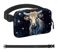 Sac banane Taurus pour la course à pied, pour homme et femme, sac banane avec sangle réglable pour le sport, Multicolore 08, 1.5x9.0x5.9in/4x23x15cm