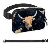 Sac banane Taurus pour la course à pied, pour homme et femme, sac banane avec sangle réglable pour le sport, Multicolore 15., 1.5x9.0x5.9in/4x23x15cm