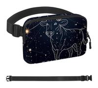Sac banane Taurus pour la course à pied, pour homme et femme, sac banane avec sangle réglable pour le sport, Multicolore 14., 1.5x9.0x5.9in/4x23x15cm