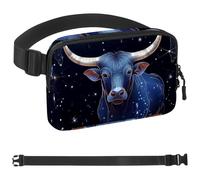 Sac banane Taurus pour la course à pied, pour homme et femme, sac banane avec sangle réglable pour le sport, Multicolore 10., 1.5x9.0x5.9in/4x23x15cm