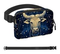 Sac banane Taurus pour la course à pied, pour homme et femme, sac banane avec sangle réglable pour le sport, Multicolore 17., 1.5x9.0x5.9in/4x23x15cm