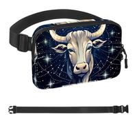 Sac banane Taurus pour la course à pied, pour homme et femme, sac banane avec sangle réglable pour le sport, Multicolore 18., 1.5x9.0x5.9in/4x23x15cm