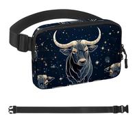 Sac banane Taurus pour la course à pied, pour homme et femme, sac banane avec sangle réglable pour le sport, Multicolore 12., 1.5x9.0x5.9in/4x23x15cm