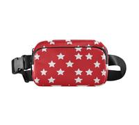 Sac banane tendance 4 juillet blanc étoiles rouge