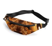 Sac banane tendance à fermeture éclair pour homme et femme avec sangle réglable, bougies et pain d'épice pour la course à pied, la randonnée, l'entraînement, le cyclisme, les bougies et