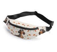 Sac banane tendance à fermeture éclair pour homme et femme, sac banane élégant avec sangle réglable « I Love My Dog Teckels » pour la course à pied, la randonnée, l'entraînement, le cyclisme, « I Love