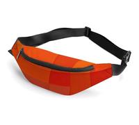 Sac banane tendance à fermeture éclair pour homme et femme, sac banane élégant avec sangle réglable, orange et gris, sac de voyage abstrait pour course à pied, randonnée, entraînement, cyclisme