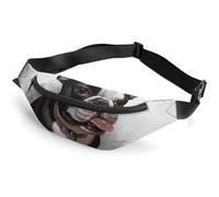 Sac banane tendance à fermeture éclair pour homme et femme, sac banane élégant avec sangle réglable, pour course à pied, randonnée, entraînement, cyclisme, Boston Terrier, 36,6 x 15,9 cm