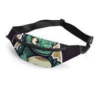 Sac banane tendance à fermeture éclair pour homme et femme, sac banane élégant avec sangle réglable, petit œuf de dragon vert, sacs de poitrine de voyage pour la course, la randonnée, l'entraînement
