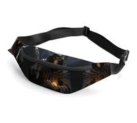 Sac banane tendance à fermeture éclair pour homme et femme, sac banane élégant avec sangle réglable, sac de poitrine de voyage pour la course à pied, la randonnée, l'entraînement, le cyclisme, 36,6 x