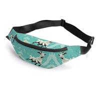 Sac banane tendance à fermeture éclair pour homme et femme, sac banane élégant avec sangle réglable, sacs de poitrine de chèvre pour course à pied, randonnée, entraînement, cyclisme, chèvre Frolic