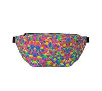 Sac banane tendance à motif de balles de pickleball - Sac à bandoulière, idéal pour les voyages, la course, la randonnée, le cyclisme, et plus encore, Boules de Pickleball colorées., One Size