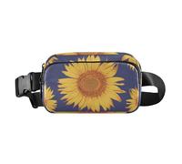 Sac banane tendance à motif floral botanique sans couture pour femmes, hommes, adolescents, sac à bandoulière résistant à l'eau avec sangle réglable pour voyage, shopping, course à pied, Fleurs de