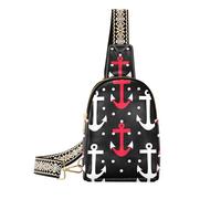 Sac banane tendance à pois noirs blancs rouges océan sac banane antivol sac à main pour femme pour voyage