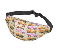 Sac banane tendance avec boucles réglables pour voyage et camping Motif arbres baobab, Comme indiqué sur la photo, Taille unique, Sac à dos de