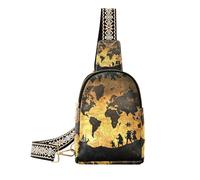 Sac banane tendance avec carte au trésor et pirates - Sac banane tendance pour voyage, World Game Carte au trésor Pirates, 1 size