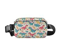 Sac banane tendance avec illustration tricotée réaliste - Texture arc-en-ciel - Pour voyage, course à pied, randonnée, Plaid Buffalo Vintage, 1 Size