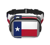 Sac banane tendance avec imprimé drapeau de l'État du Texas pour femme, sac banane pour voyage, course à pied, noir, One Size