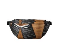 Sac banane tendance avec imprimé rose rouge rustique - Sac à bandoulière avec poches zippées, grande capacité, Motif de clap de films, One Size