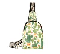 Sac banane tendance avec motif cactus vert et mignon, Jolie plante de cactus vert, 1 size