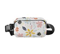 Sac banane tendance avec motif de fée et fleurs pour femmes, hommes, adolescents, sac banane imperméable avec sangle réglable pour le shopping, le sport, le travail, Fleurs féeriques à motif enfantin,