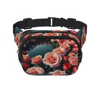 Sac banane tendance avec motif de roses et mer - Unisexe