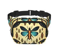 Sac banane tendance avec motif d'insectes - Unisexe - Pour le voyage et le sport