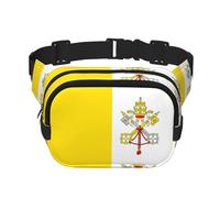 Sac banane tendance avec motif drapeau du Vatican - Unisexe - Noir - Taille unique