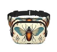 Sac banane tendance avec motif insectes - Unisexe - Pour le voyage et le sport