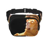 Sac banane tendance avec motif lion couché, unisexe